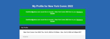 Once the person accepts them and it's confirmed, voila! Do a little dance because you're all going to New York Comic Con! 
