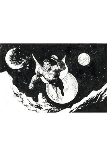 NYC Charity Auction Art - Superman - Jim Lee