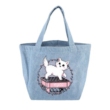 NYCC 2024 Kitten Denim Tote Bag